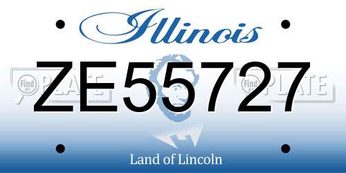ZE55727 Illinois License Plate