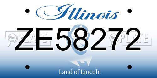 ZE58272 Illinois License Plate