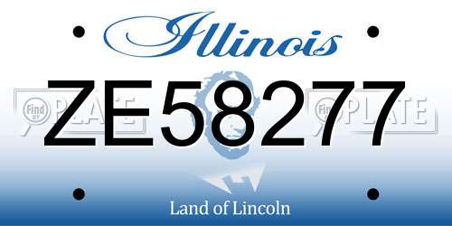 ZE58277 Illinois License Plate