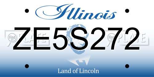 ZE5S272 Illinois License Plate