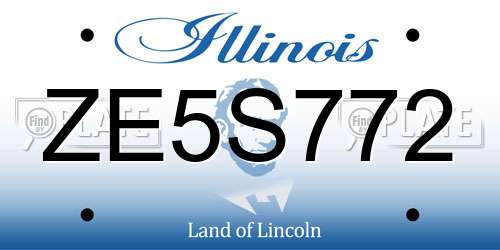 ZE5S772 Illinois License Plate