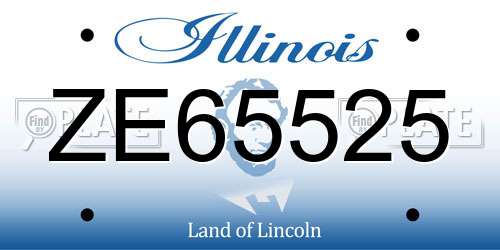 ZE65525 Illinois License Plate