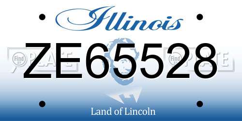 ZE65528 Illinois License Plate