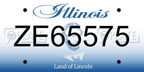 ZE65575 Illinois License Plate