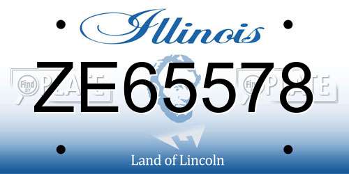 ZE65578 Illinois License Plate