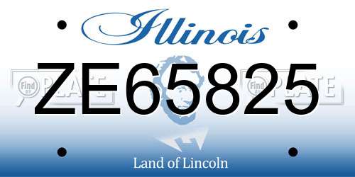 ZE65825 Illinois License Plate