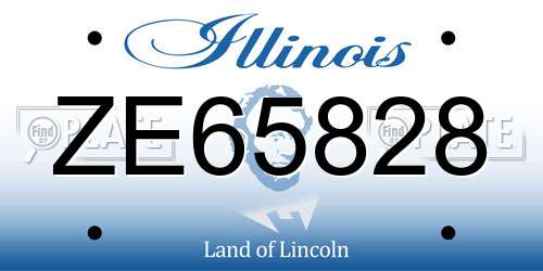 ZE65828 Illinois License Plate