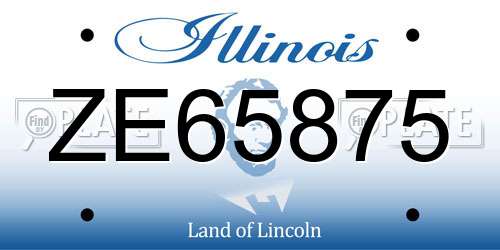 ZE65875 Illinois License Plate