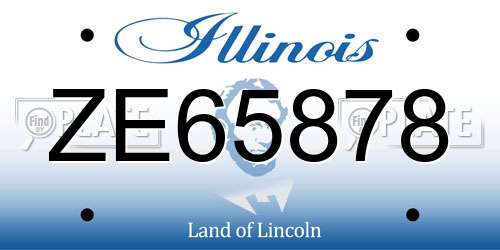 ZE65878 Illinois License Plate