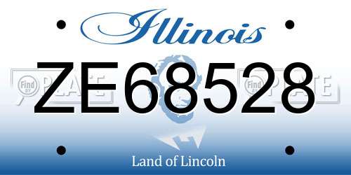 ZE68528 Illinois License Plate