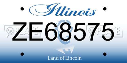 ZE68575 Illinois License Plate