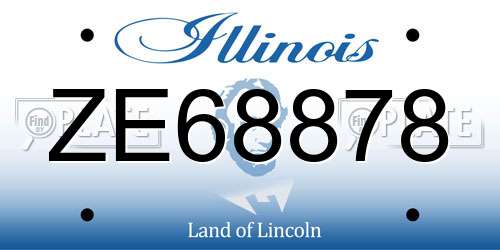 ZE68878 Illinois License Plate
