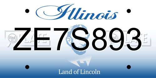 ZE7S893 Illinois License Plate