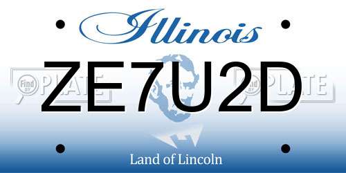 ZE7U2D Illinois License Plate