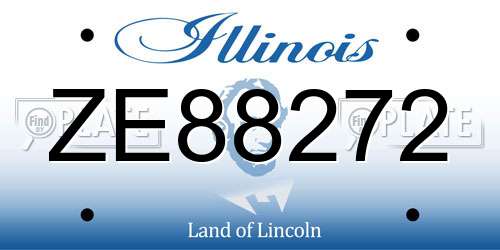 ZE88272 Illinois License Plate