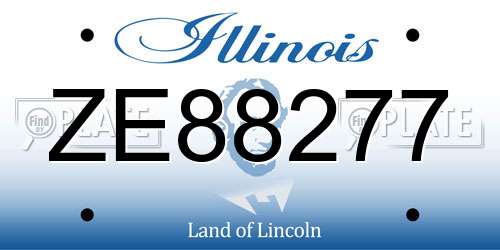 ZE88277 Illinois License Plate