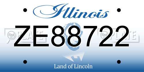 ZE88722 Illinois License Plate