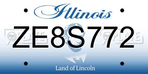 ZE8S772 Illinois License Plate