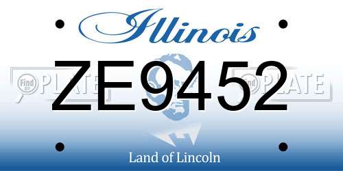 ZE9452 Illinois License Plate