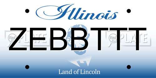 ZEBBTTT Illinois License Plate
