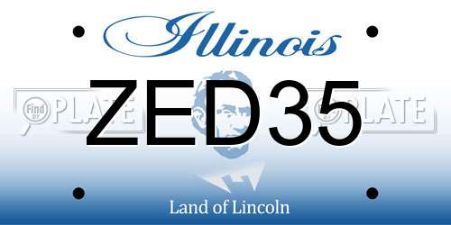 ZED35 Illinois License Plate