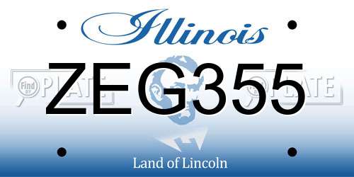 ZEG355 Illinois License Plate