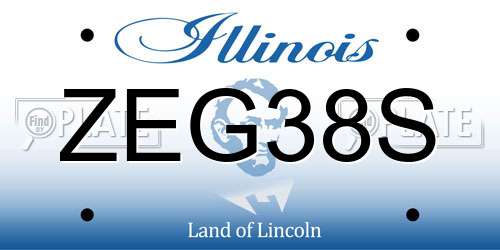 ZEG38S Illinois License Plate
