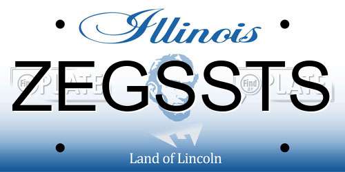 ZEGSSTS Illinois License Plate
