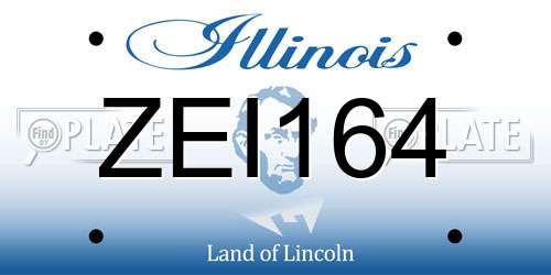 ZEI164 Illinois License Plate