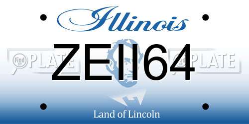 ZEII64 Illinois License Plate