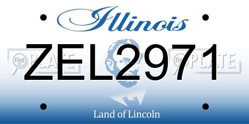 ZEL2971 Illinois License Plate