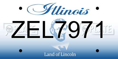 ZEL7971 Illinois License Plate