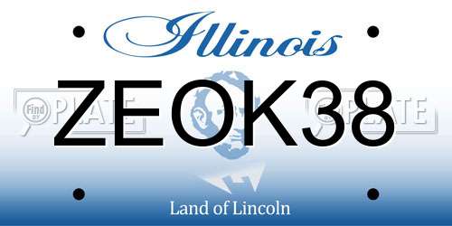 ZEOK38 Illinois License Plate