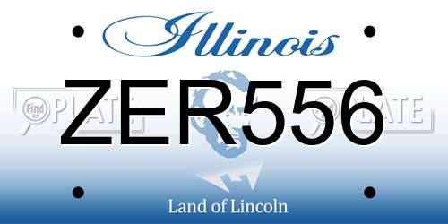 ZER556 Illinois License Plate