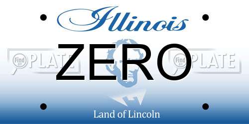 ZERO Illinois License Plate