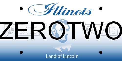 ZEROTWO Illinois License Plate
