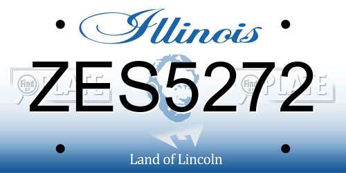 ZES5272 Illinois License Plate