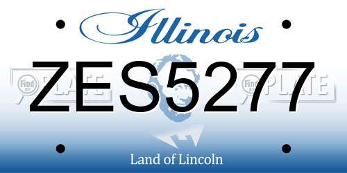 ZES5277 Illinois License Plate