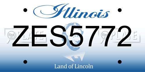 ZES5772 Illinois License Plate