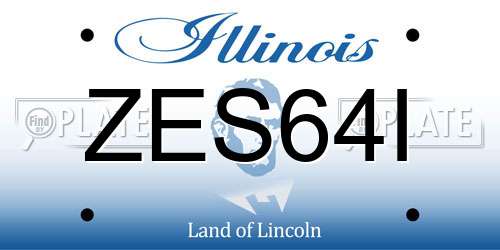 ZES64I Illinois License Plate