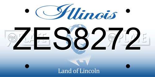 ZES8272 Illinois License Plate
