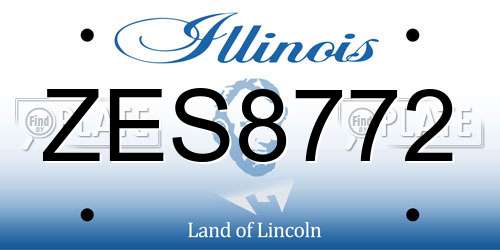 ZES8772 Illinois License Plate