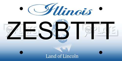 ZESBTTT Illinois License Plate