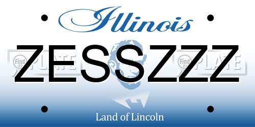 ZESSZZZ Illinois License Plate