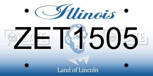 ZET1505 Illinois License Plate
