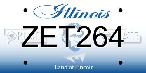 ZET264 Illinois License Plate