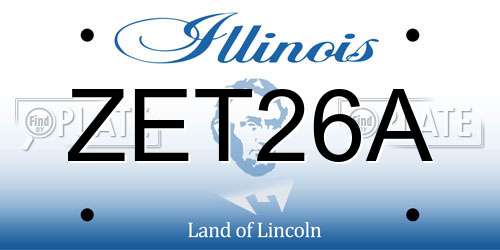 ZET26A Illinois License Plate
