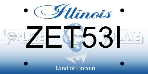 ZET53I Illinois License Plate