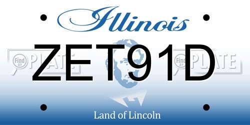 ZET91D Illinois License Plate
