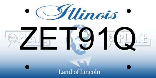 ZET91Q Illinois License Plate